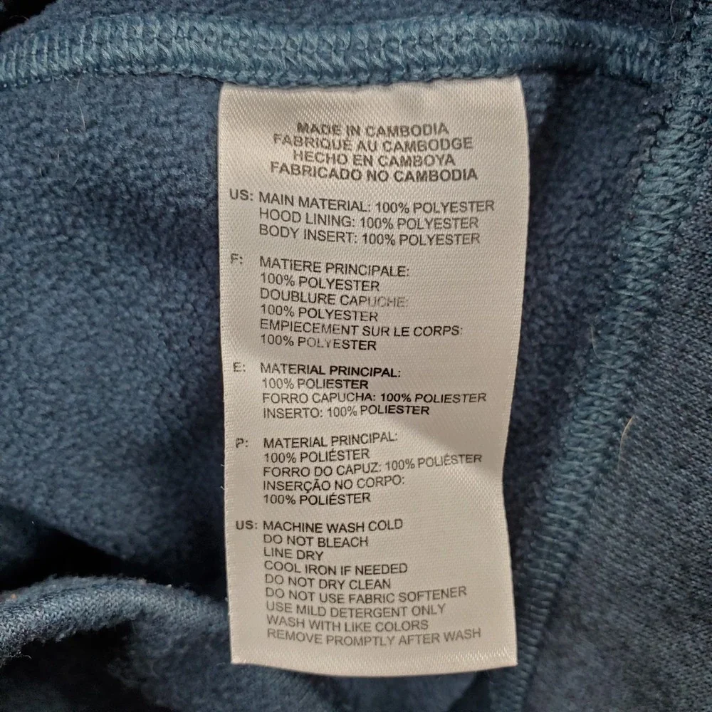 Adidas Hoodie Mens L Blue Fleece Lined Climawarm Athletic Long Sleeve Full Zip